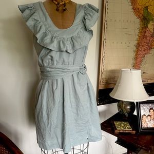 Free People Llara Linen Mini Dress Size Lg NWOT